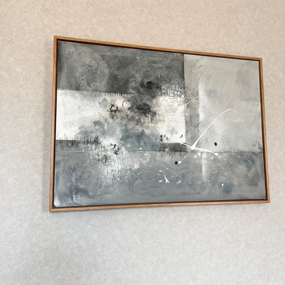 現代アート　70×50㎝　フレーム付き　アート　モダン　絵画　抽象画 