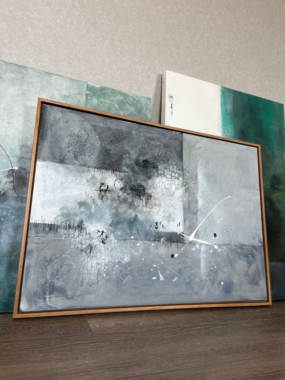 現代アート　70×50㎝　フレーム付き　アート　モダン　絵画　抽象画 