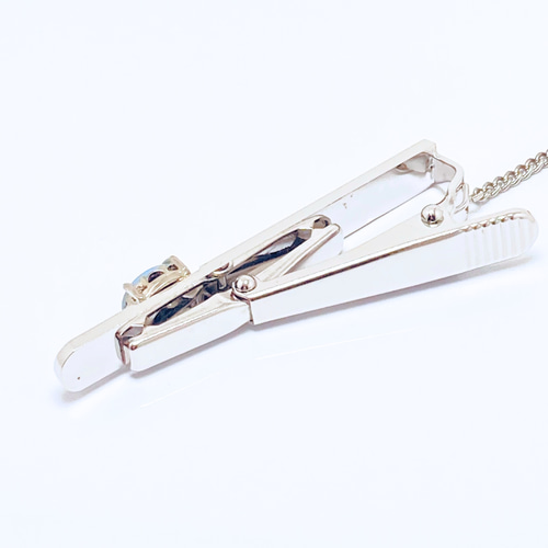 ラス1 8×6 しあわせを運ぶブルー オパール/蛋白石 RHP 天然石ネクタイ