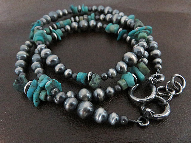 インディアンジュエリー ネックレス ナバホ シルバー925 ターコイズ inca-tq-tanble