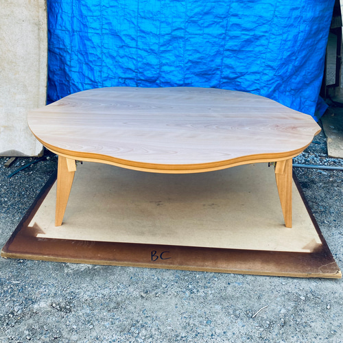 花柄こたつテーブル折れ脚サクラ90丸日本製・ヒーター付き 花柄こたつテーブル折れ脚サクラ90丸日本製・ヒーター付き