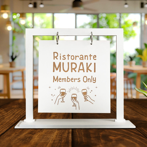 卓上吊り下げ看板(白) 表札・ネームプレート laser pick 通販 15955695