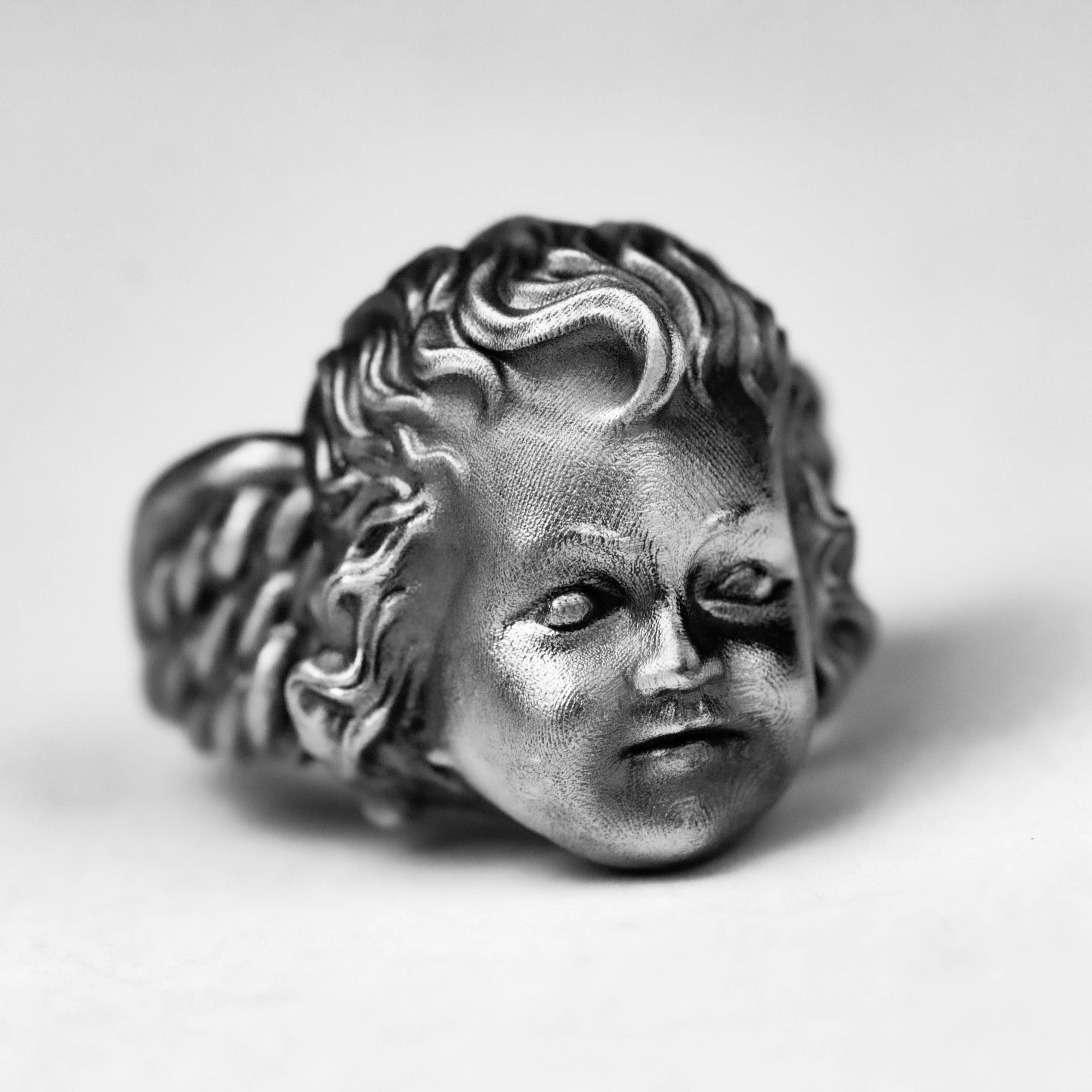 925シルバー キューピッド・エロスリング エンジェルリング 古代ギリシャのジュエリー アンティーク神話リング ラブリン