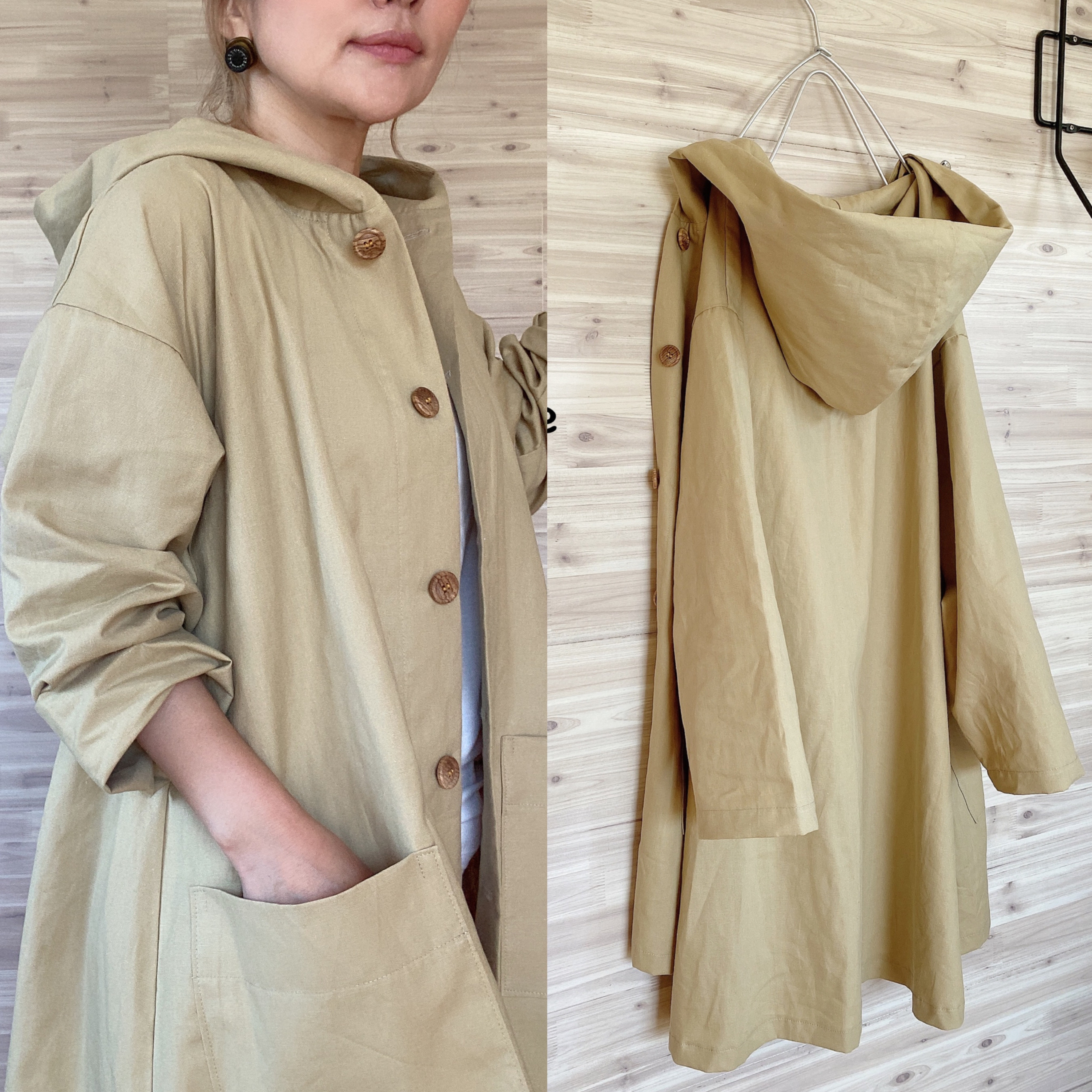 a.myu秋淡いマスタードオーバーシャツコート 9,250円