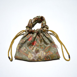 ウィリアム・モリスの『巾着ハンドバッグ』, 巾着バッグ ハンドバッグ 2枚目の画像