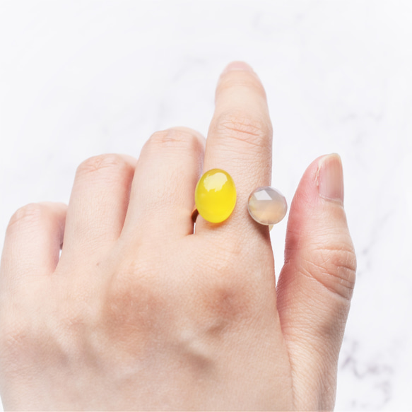 【13號/組合選擇】黃玉髓雙石民間戒指（指環） 第8張的照片