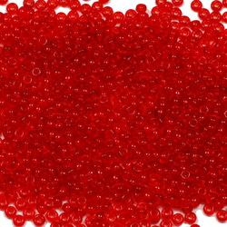 丸小ビーズ シャムルビー 濃いめの赤 2枚目の画像