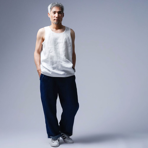 wafu】リネンタンクトップ もう戻れない 快適を目指すものへ 敏感肌