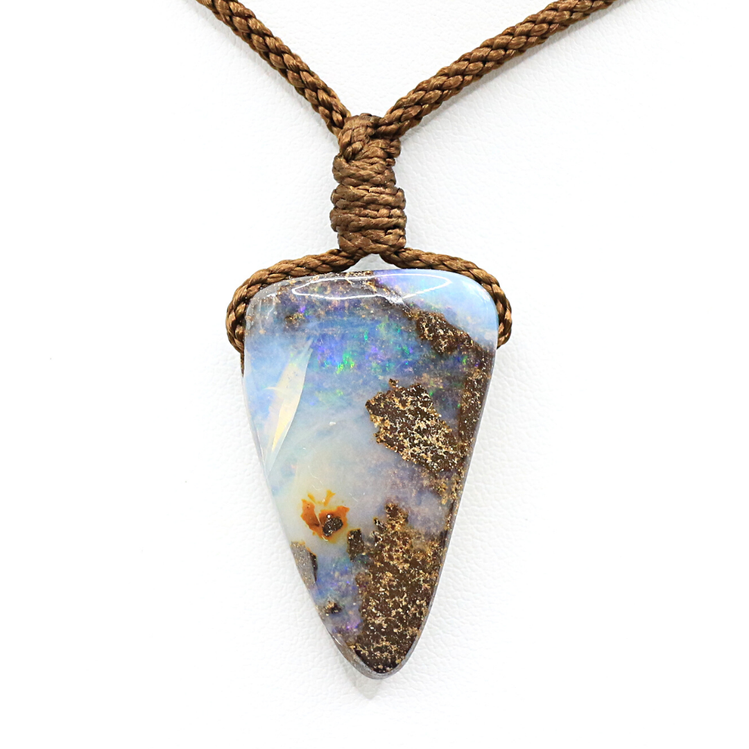 ボルダーオパール  穴あき タンブル ana_tumble167