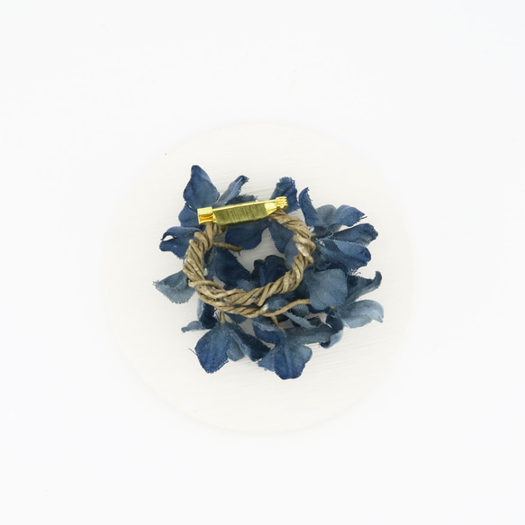 Corsage. " Botnical mini werath. 色褪せ紫陽花 "  ブルー  | ミニコサージュ | 9枚目の画像