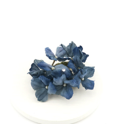 Corsage. " Botnical mini werath. 色褪せ紫陽花 "  ブルー  | ミニコサージュ | 5枚目の画像