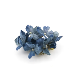 Corsage. " Botnical mini werath. 色褪せ紫陽花 "  ブルー  | ミニコサージュ | 7枚目の画像