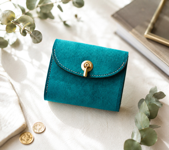 特集掲載＊ flap mini wallet [ターコイズ ] オコシ金具 ver. その他