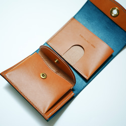 ＊特集掲載＊ flap mini wallet [ターコイズ ] オコシ金具 ver. 7枚目の画像