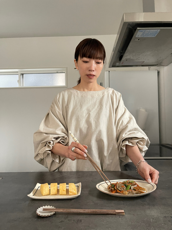 棉麻圍裙（kinari） 第2張的照片