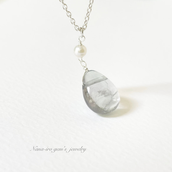 ＊1点もの＊Silver925 fluorite necklace 4枚目の画像