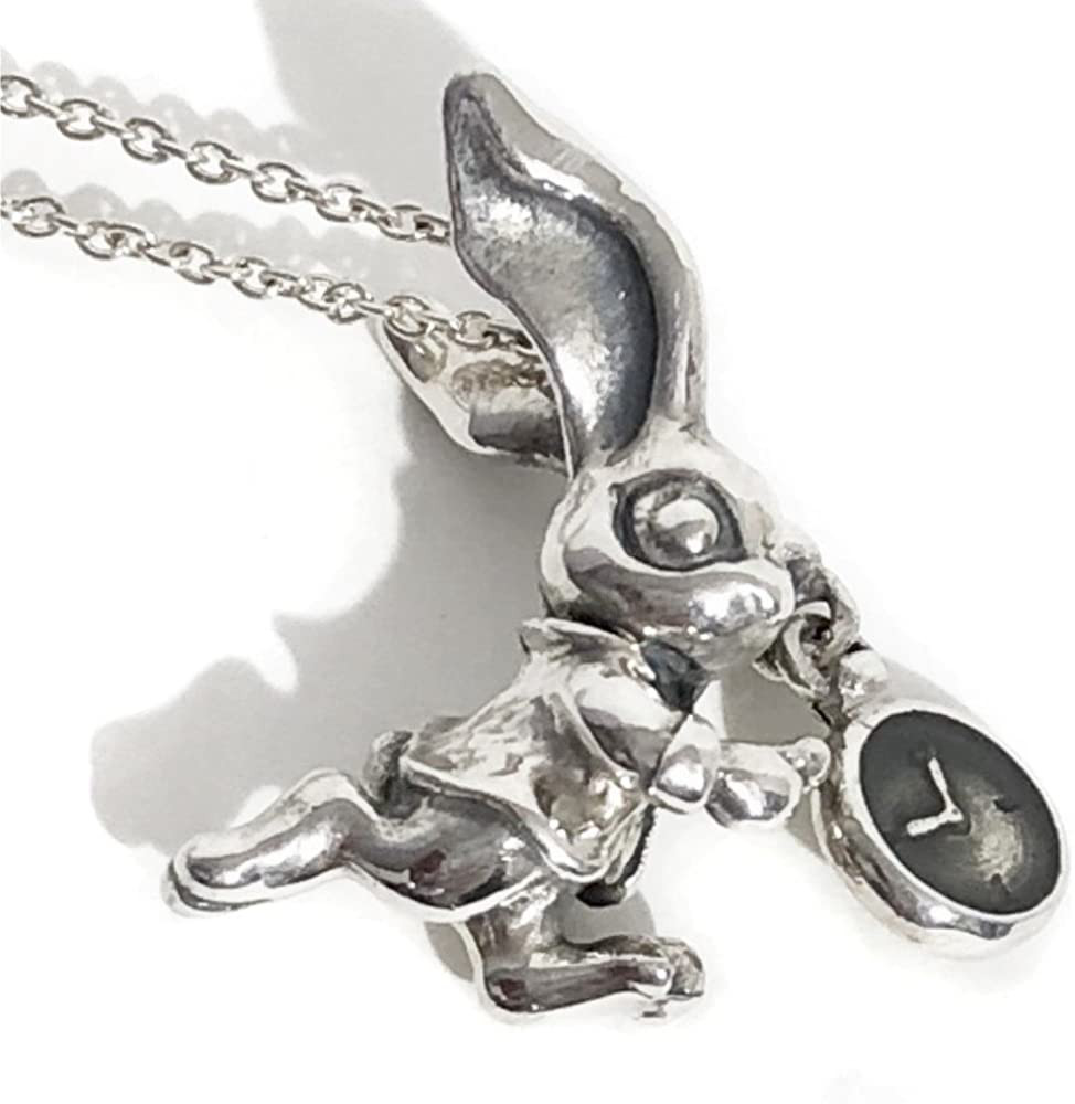 Alice-Labo 謹製　【不思議の国のアリス】　Silver 925　ペンダント　白ウサギ