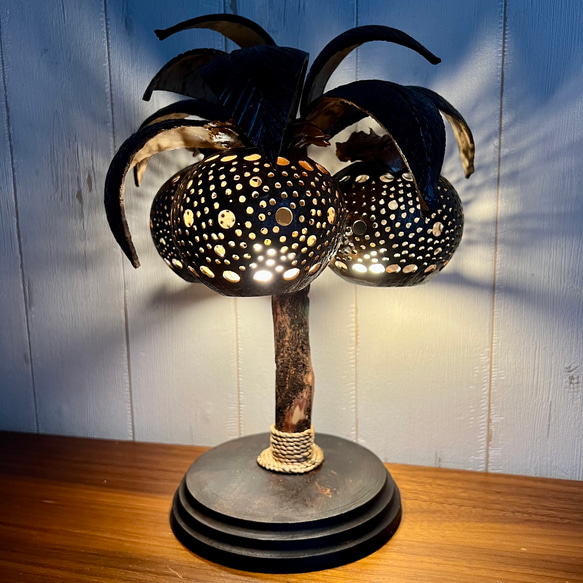 ◎樹木の葉をイメージした模様テーブルランプ照明ナイト