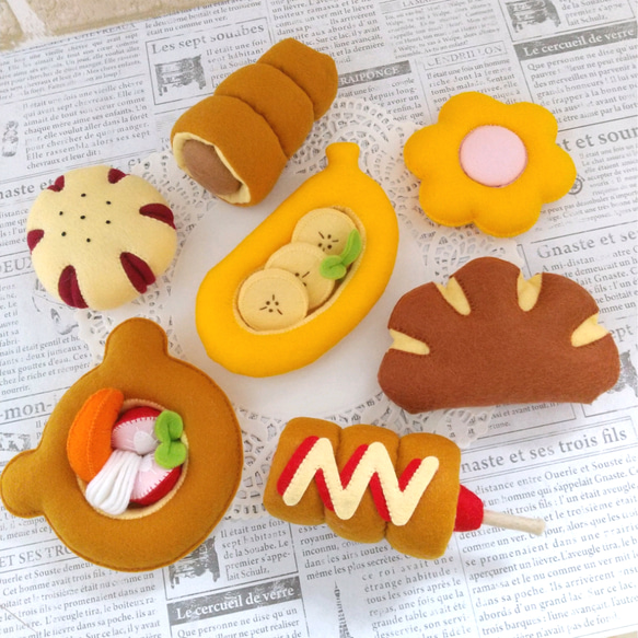 フェルトパン7個セット☆ままごと☆ おもちゃ・人形 moka39 通販