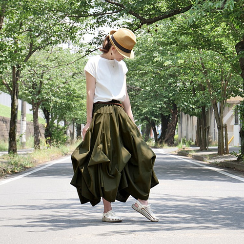 待望のプラスサイズ＊着丈4展開【自由にアレンジスカート】動くたびに 