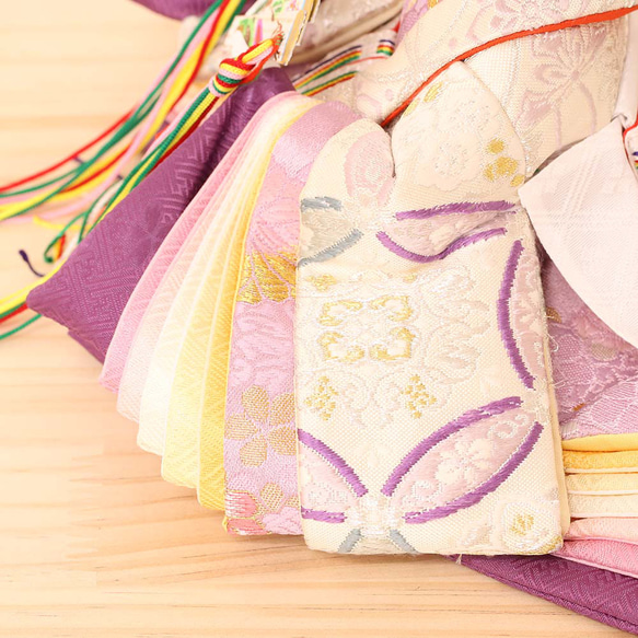 雛人形 新古今雛 小三五親王飾り 正絹帯 桜華 金屏風 工房天祥オリジナル cm 新古今雛 小三五親王飾り