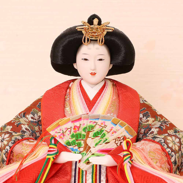 雛人形 新古今雛 小三五親王飾り 正絹帯 桜華 金屏風 工房天祥オリジナル cm 新古今雛 小三五親王飾り