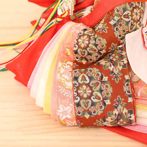 雛人形 新古今雛 小三五親王飾り 正絹帯 桜華 金屏風 工房天祥オリジナル cm 新古今雛 小三五親王飾り