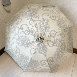 着物から作った日傘 朱夏 傘・日傘 Lotus*Musashi 通販 19359855