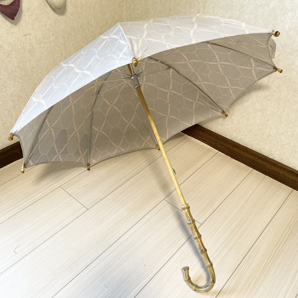 白大島の日傘　夏座敷 2枚目の画像