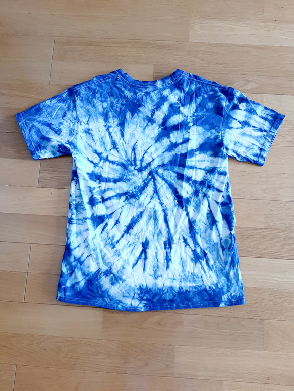 藍染めTシャツ 渦巻き模様 メンズM Tシャツ tsunagu 通販 15957108