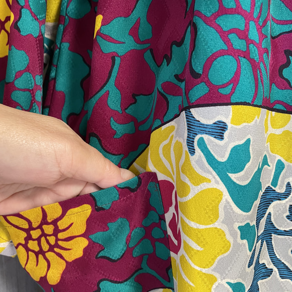 着物から作ったローブ　蛍狩り　着物リメイク 