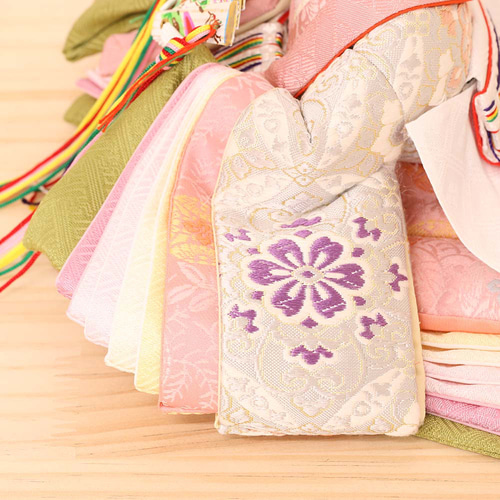 雛人形 新古今雛 小三五親王飾り 正絹帯 桜華 金屏風 工房天祥