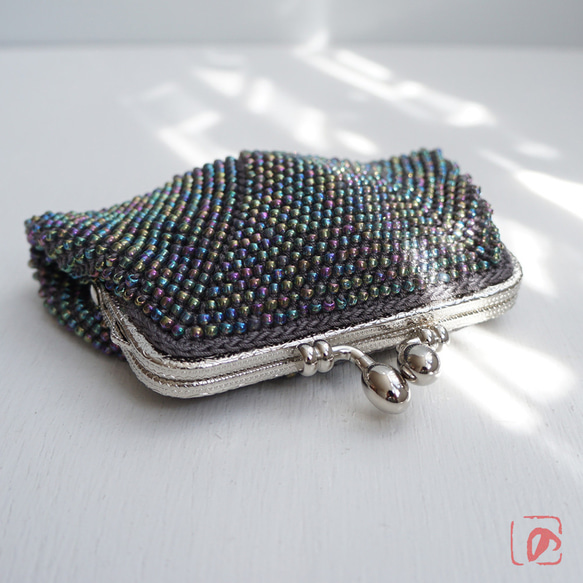 Ba-ba handmade Beads crochet square pouch No.1868 第4張的照片