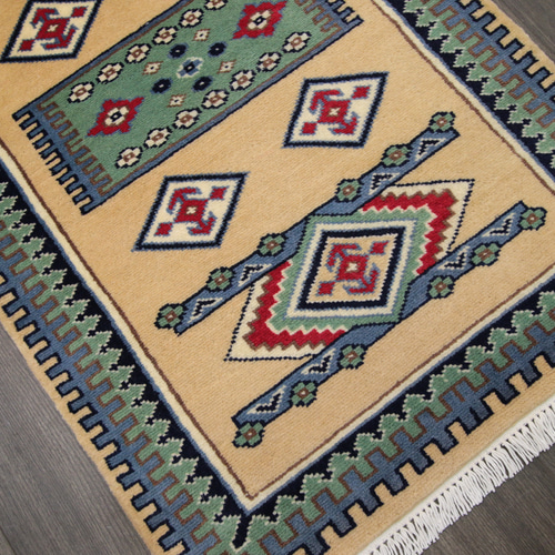 新品 SALE 高級ラグ パキスタン手織り絨毯 玄関マット