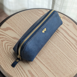 本革 レザー ペンケース ターコイズブルー スモールサイズ ペンケース