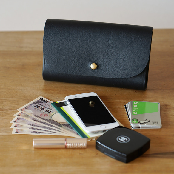 【 送料無料 】上質な本革ミネルバボックスのお財布ポシェット コニャックブラウン ギフト ご褒美 15枚目の画像