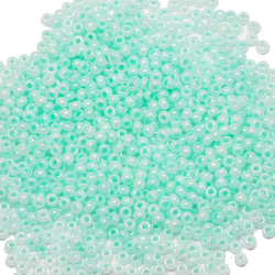 丸小ビーズ ミルキーペパーミント 2枚目の画像