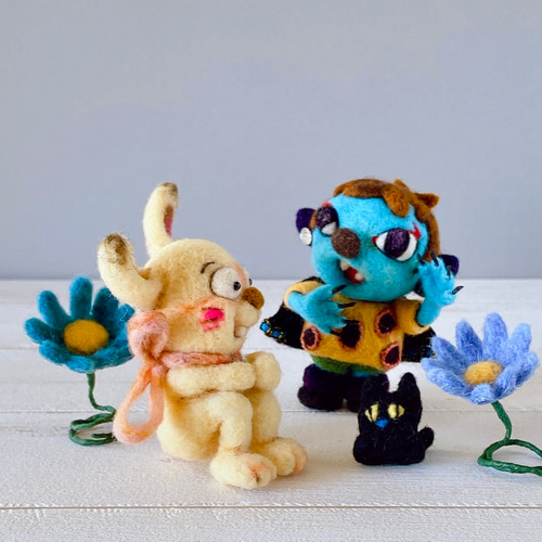 Howakero（ほわケロ）羊毛フェルト 羊毛人形 ラビットくん 羊毛フェルト Howakero（ほわケロ） 通販