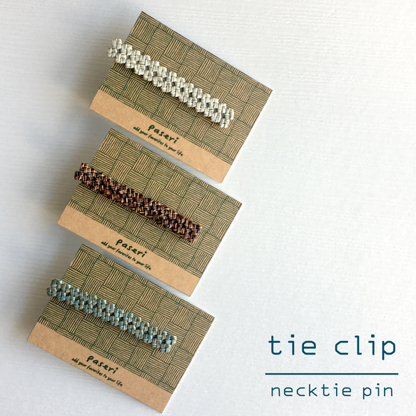 クラフトバンドのネクタイピン tie clip A【送料無料】 6枚目の画像