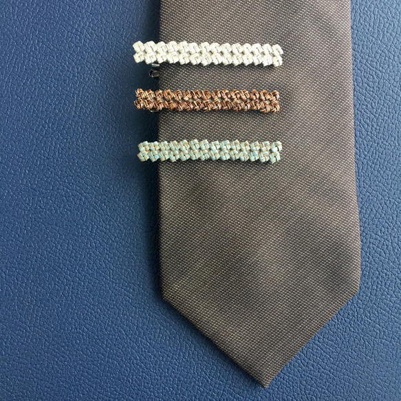 クラフトバンドのネクタイピン tie clip A【送料無料】 3枚目の画像