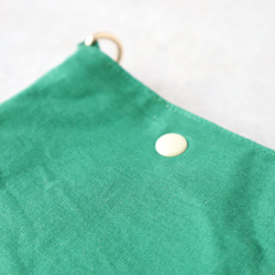 グリーン  刺繍  おでかけしたくなる スマホショルダー スマホポシェット ギフト プレゼント green 4枚目の画像