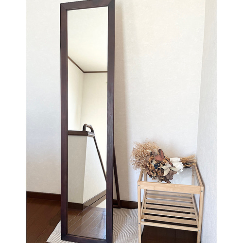 日本製】全身鏡 スタンドミラー (アンティーク調)