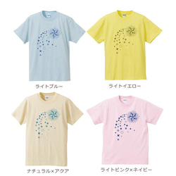 【全国送料無料】 流星 流れ星  親子ペアTシャツセット おもしろTシャツ 綿100% 選べるカラー7色 3枚目の画像