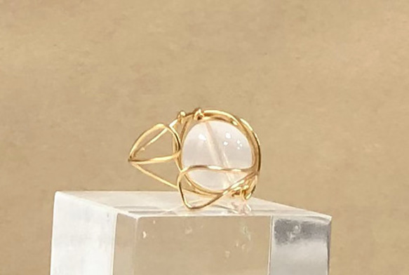 Keiko featuring PETORA リング 指輪 K2産 ヒマラヤ水晶 天然石 ユニセックス デザイン 2枚目の画像