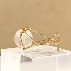 Keiko featuring PETORA リング 指輪 K2産 ヒマラヤ水晶 天然石 ユニセックス デザイン 3枚目の画像