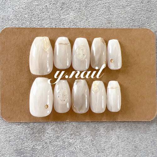 【未使用】ネイルチップ　ニュアンスネイル さくらニュアンスネイル◇ネイルチップ【haru-No.27】 ネイル