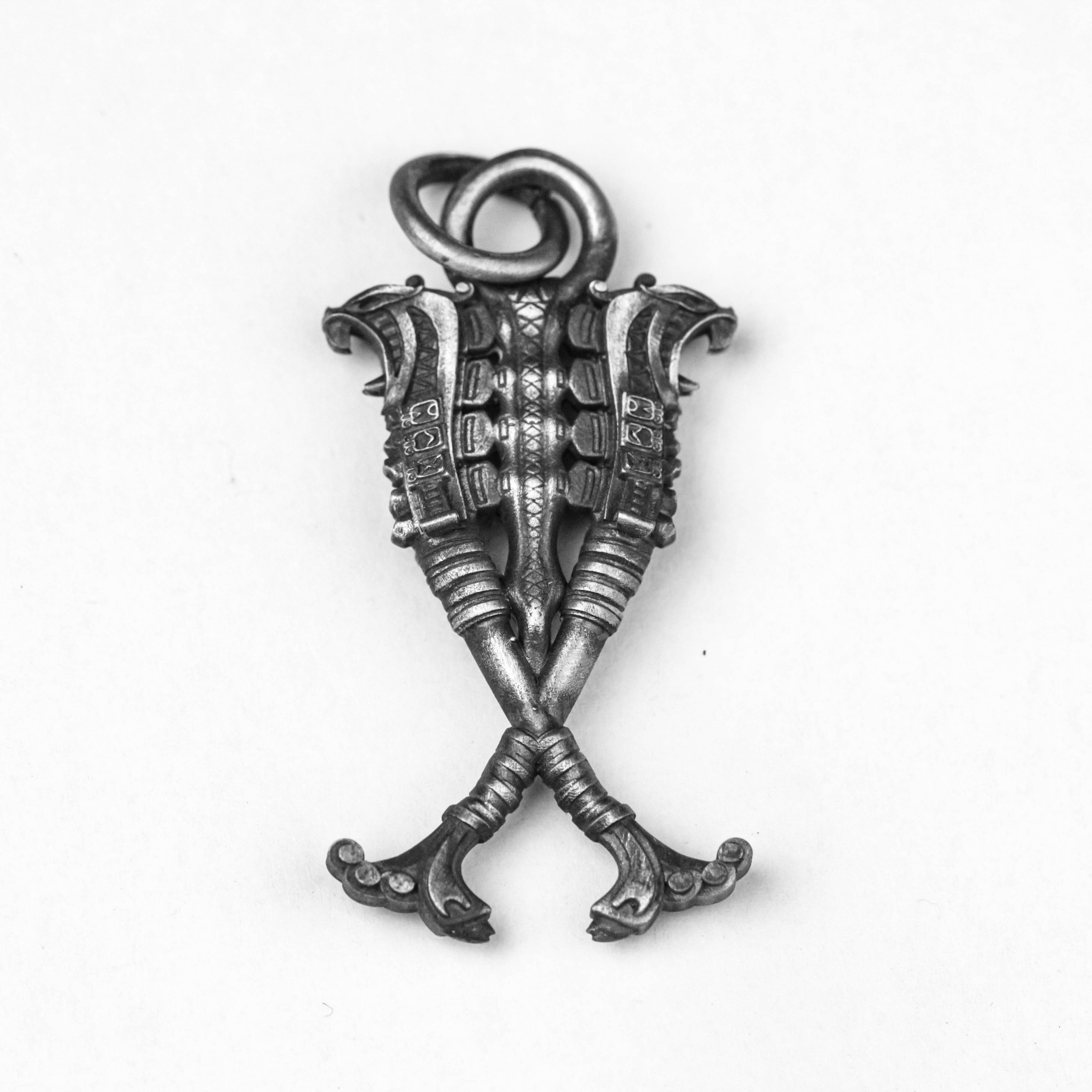 925シルバーマヤ蛇の精霊セプターオブデスティニーペンダント