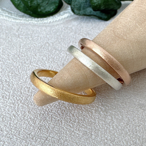 重ねづけに最適ꕤシンプル甲丸リングマット仕上げ(ツヤ消し)R0702 指輪