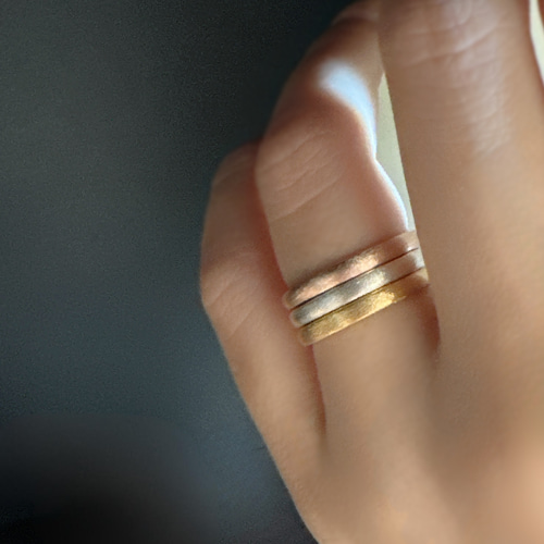重ねづけに最適ꕤシンプル甲丸リングマット仕上げ(ツヤ消し)R0702 指輪