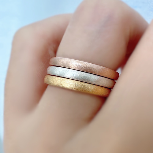 重ねづけに最適ꕤシンプル甲丸リングマット仕上げ(ツヤ消し)R0702 指輪